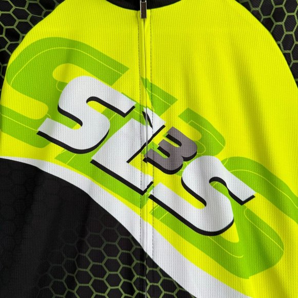 SL3S Cycling Bib and Triathlon Jersey Men's Size Medium Black/Florescent‎ Green - Picture 13 of 16